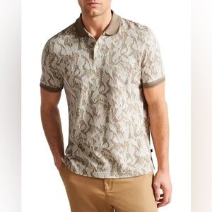 Ted Baker Plasta Short Sleeve Regular Fit Floral Polo